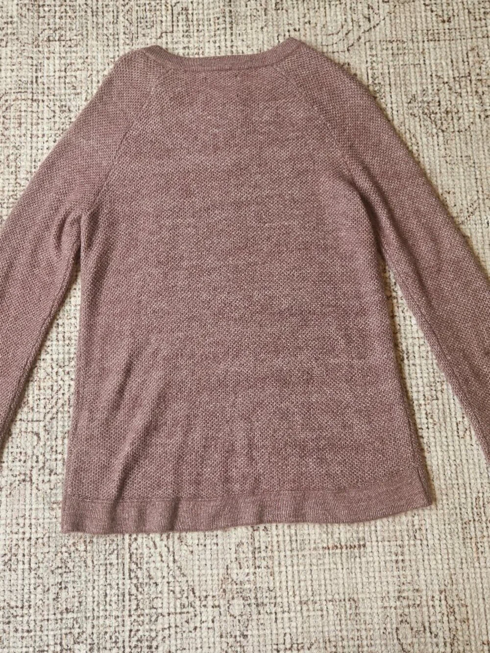 Abercrombie Pullover Zipper Crew Sweater in Mauve